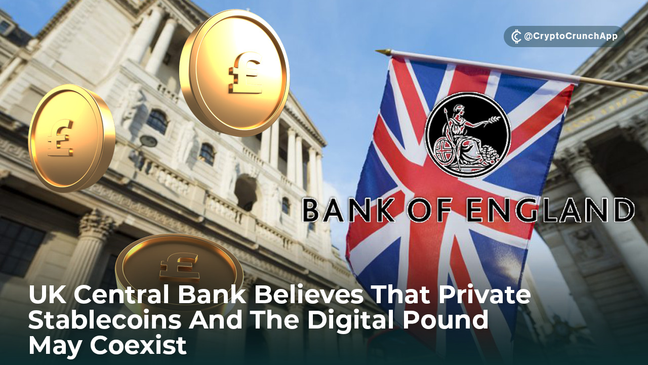 UK Central Bank Believes That Private Stablecoins And The Digital Pound May Coexist